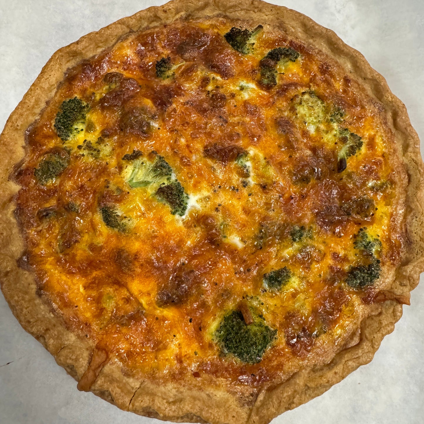 Broccoli Cheddar Quiche
