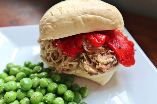 Shredded Italian Pork Sandwiches