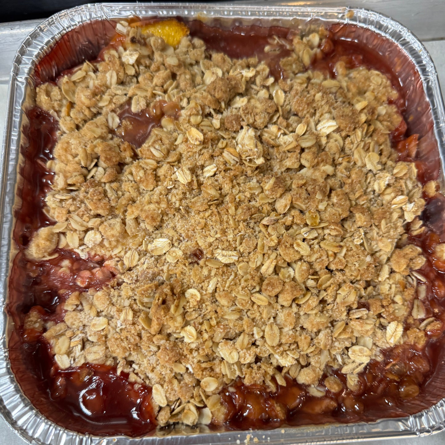 Peach Raspberry Crisp