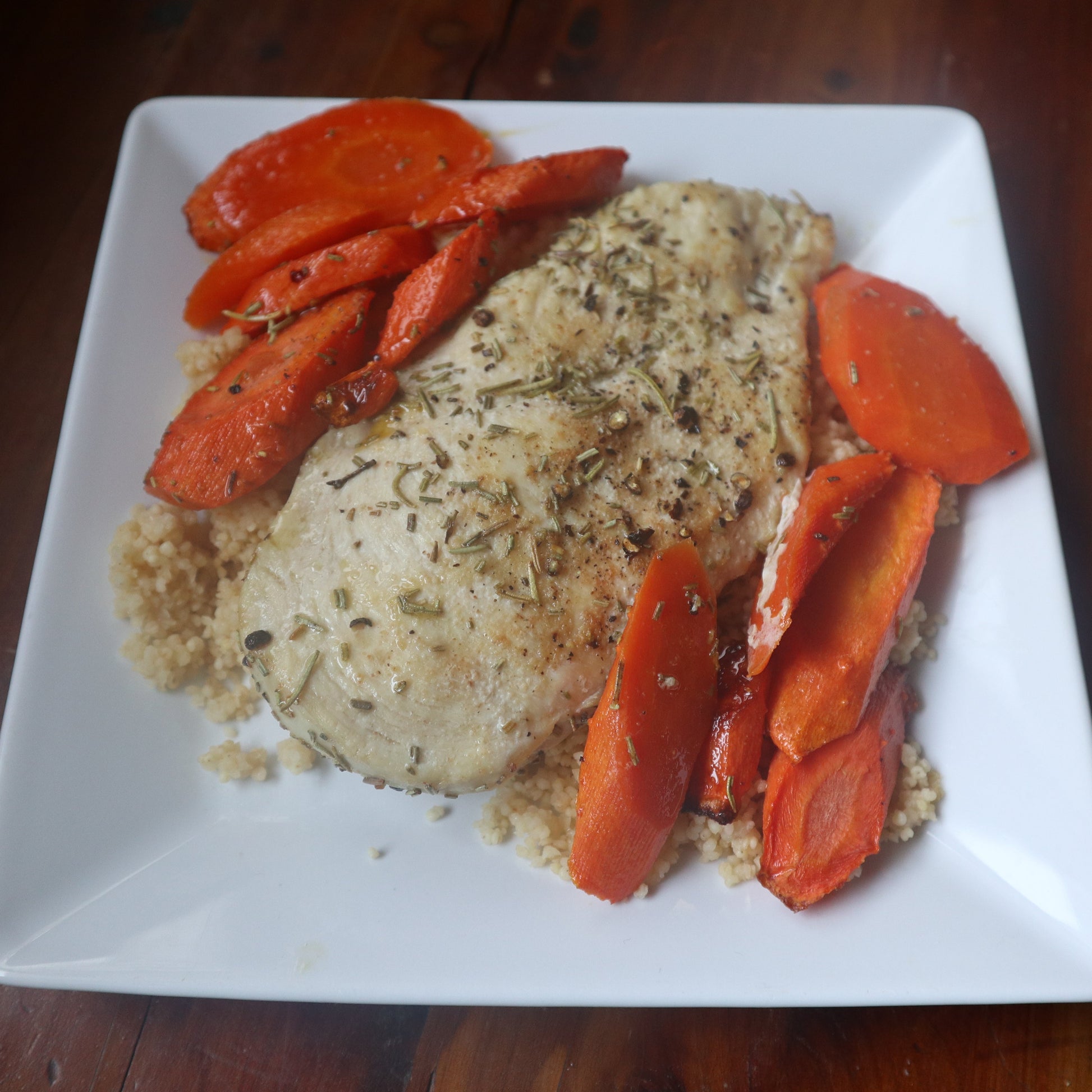 Rosted Chicken with Carrots and Millet